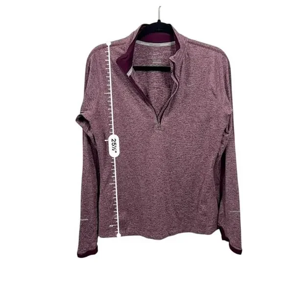 Just in 💫| Nike Red Zip Up Thumb Hole Sweatshirt sz M - Picture 10 of 11